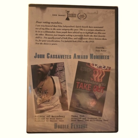 TAKE OUT / PRINCE OF BROADWAY Spirit Awards FYC DVD Set John Cassavetes Nominees - Picture 1 of 3